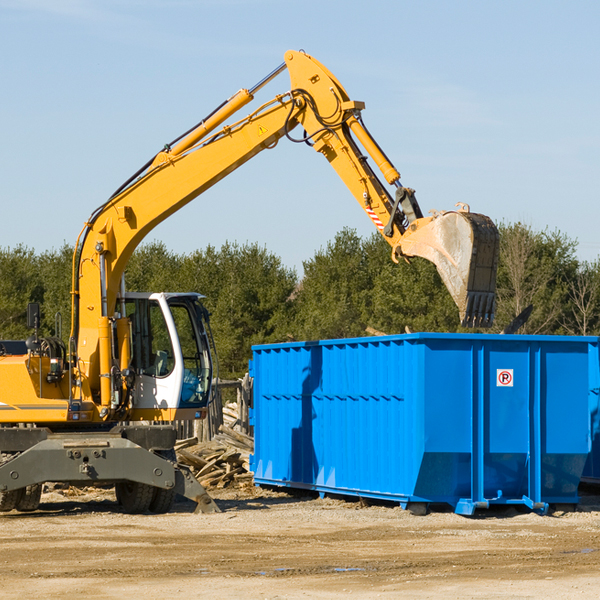 are there any restrictions on where a residential dumpster can be placed in Hollyvilla